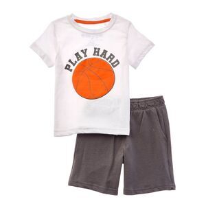Freestyle Boys  3Pc Play Hard Short Set, Grey